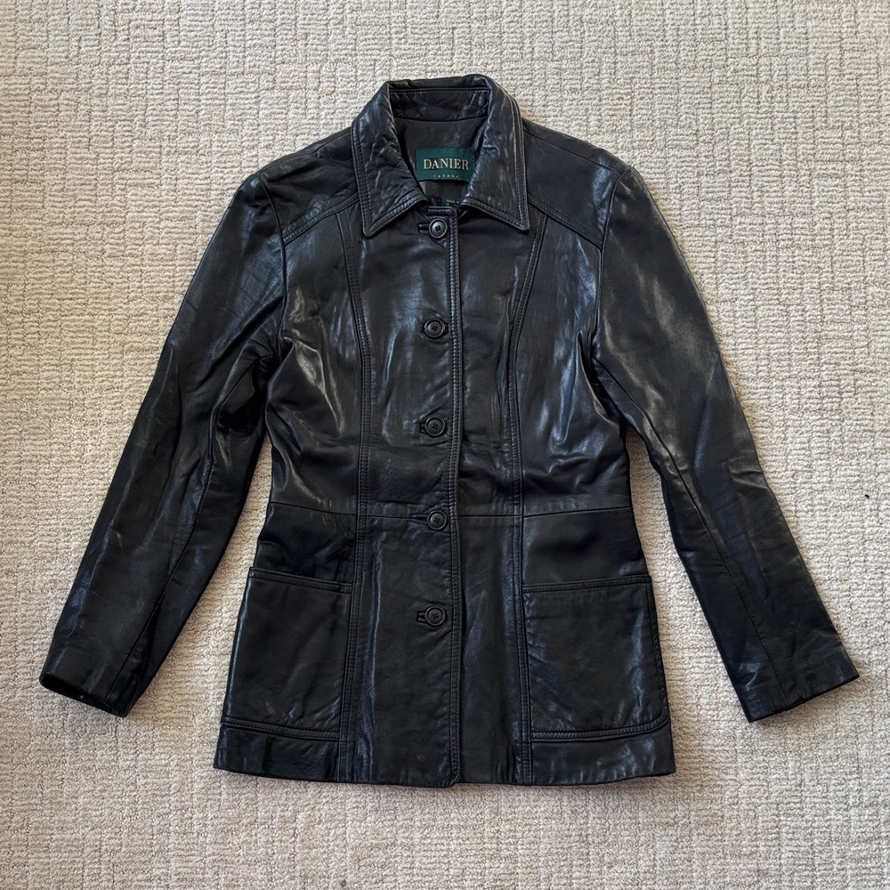 DANIER Women's Black Leather Jacket